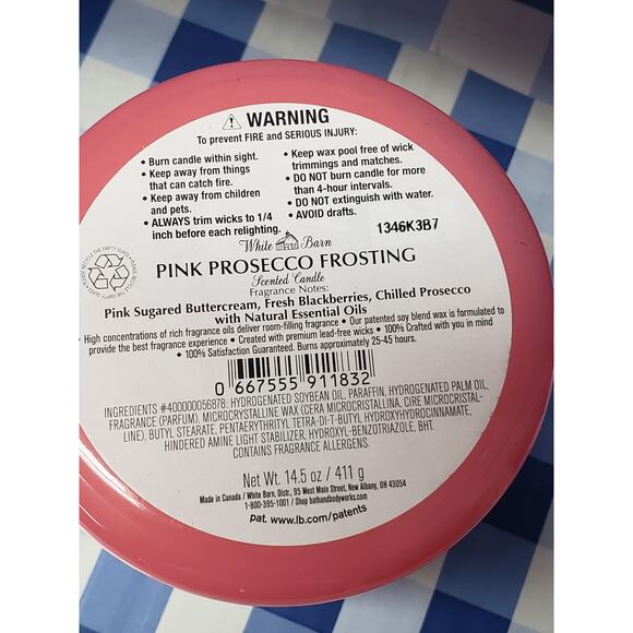 BBW Pink Prosecco Frosting Glass Lid Large 3 Wick Candle Home Fragrance Decor - Picture 3 of 3